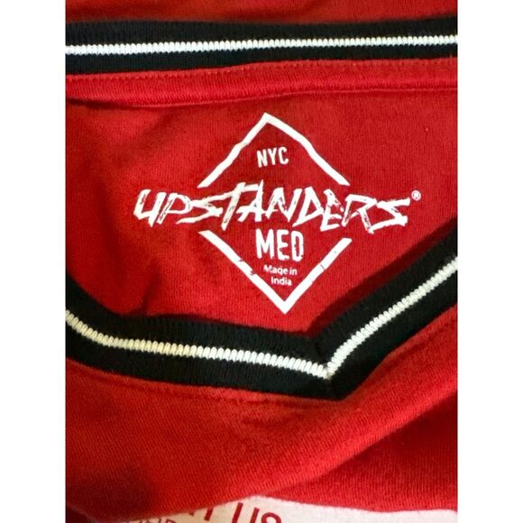 NYC Upstanders Red Men's Short Sleeve Cotton Tee Sheet Medium - Picture 7 of 9